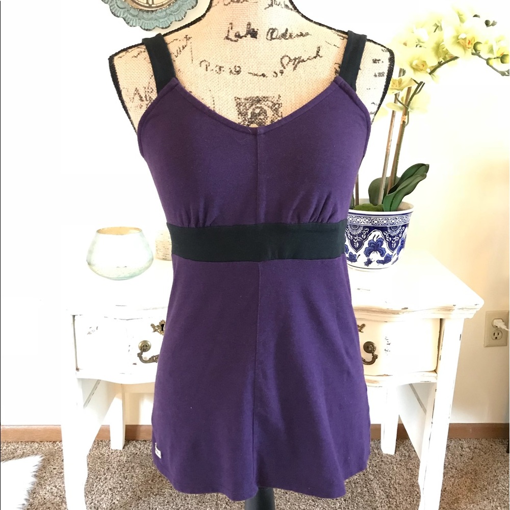 Purple and black Converse tank